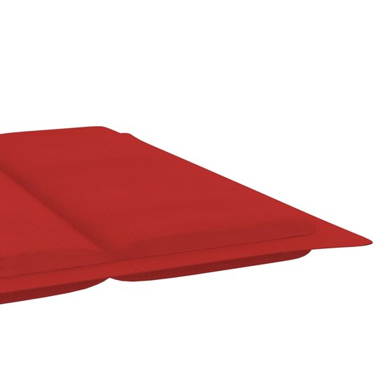 Ξαπλώστρα VidaXL από Μασίφ Ξύλο Ακακίας 190x60x51 cm - Γκρι/Κόκκινη image 15