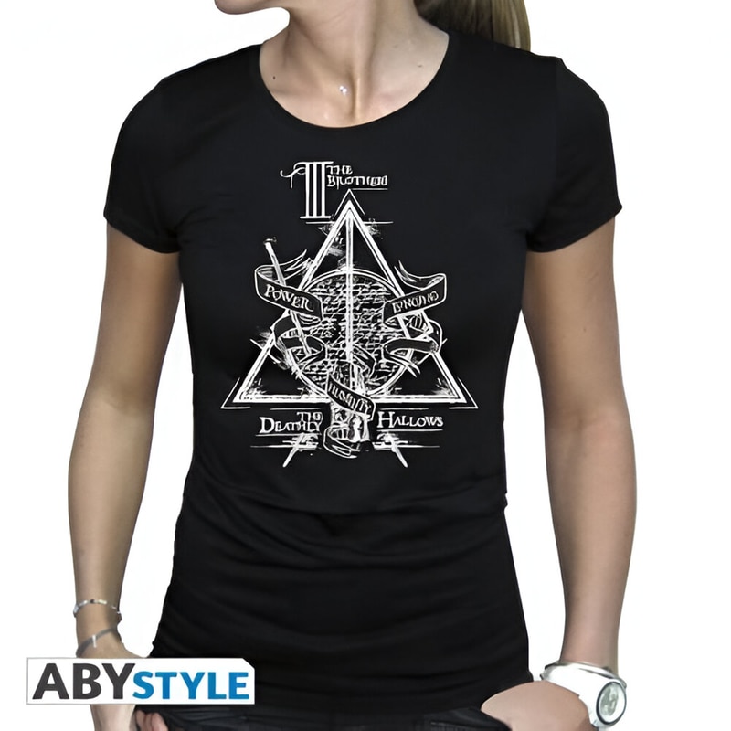 ABYSTYLE Γυναικείο T-shirt Abystyle Harry Potter Deathly Hallows - Μαύρο