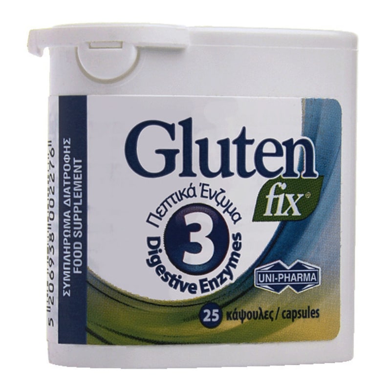 Ένζυμο Uni-pharma Glutenfix - 25 κάψουλες