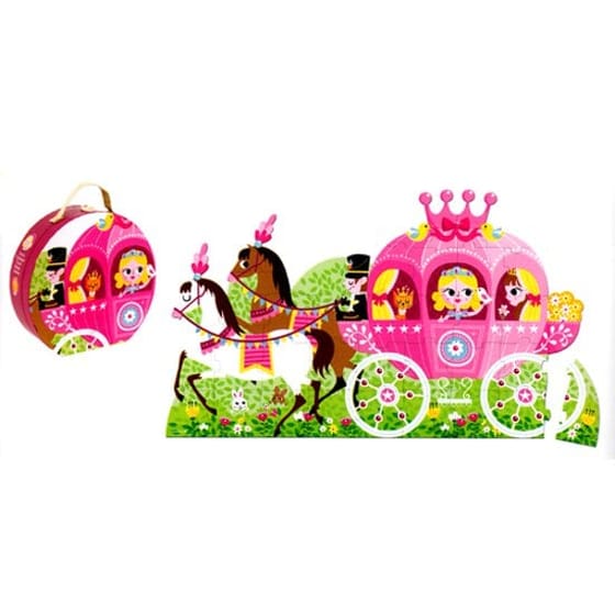 Ξύλινο Παζλ Princess Coach Δαπέδου Janod (39 Κομμάτια) image 0