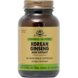 Ειδικό Συμπλήρωμα Διατροφής Solgar Korean Ginseng Root Extract - 60 κάψουλες