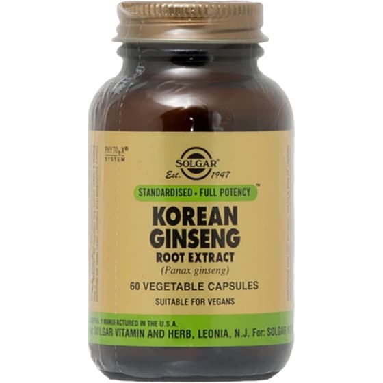 Ειδικό Συμπλήρωμα Διατροφής Solgar Korean Ginseng Root Extract - 60 κάψουλες image 0