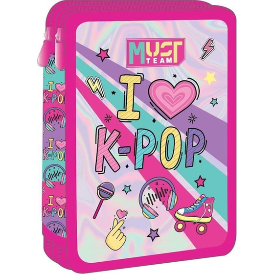 Κασετίνα Παραλληλόγραμμη Γεμάτη Must I Love K-Pop Διπλή image 0