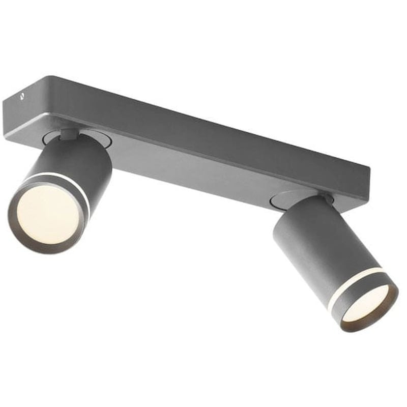 ACA DECOR Σποτ Δίφωτο Aca Divino Ra3632sgy από Αλουμίνιο - Γκρι