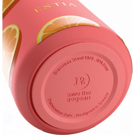 Μπουκάλι Θερμός Estia Flow Save The Aegean Orange Pop 500 ml image 1