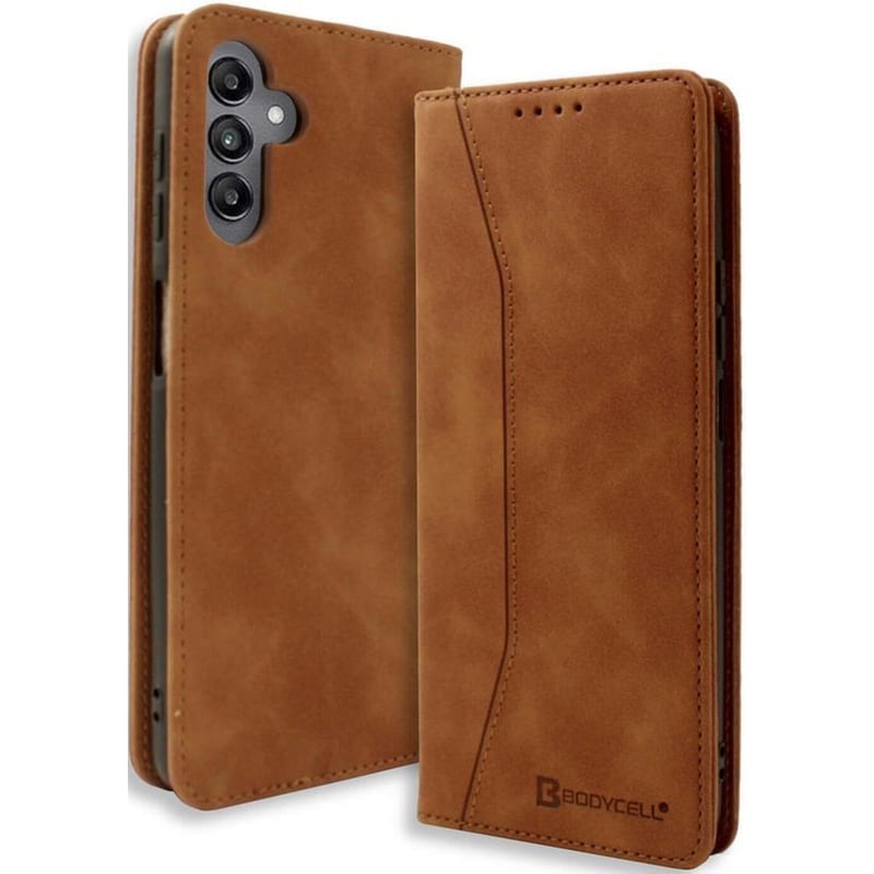 Θήκη Samsung Galaxy M35 - Bodycell Book Case Πορτοφόλι - Brown (5206015079498)