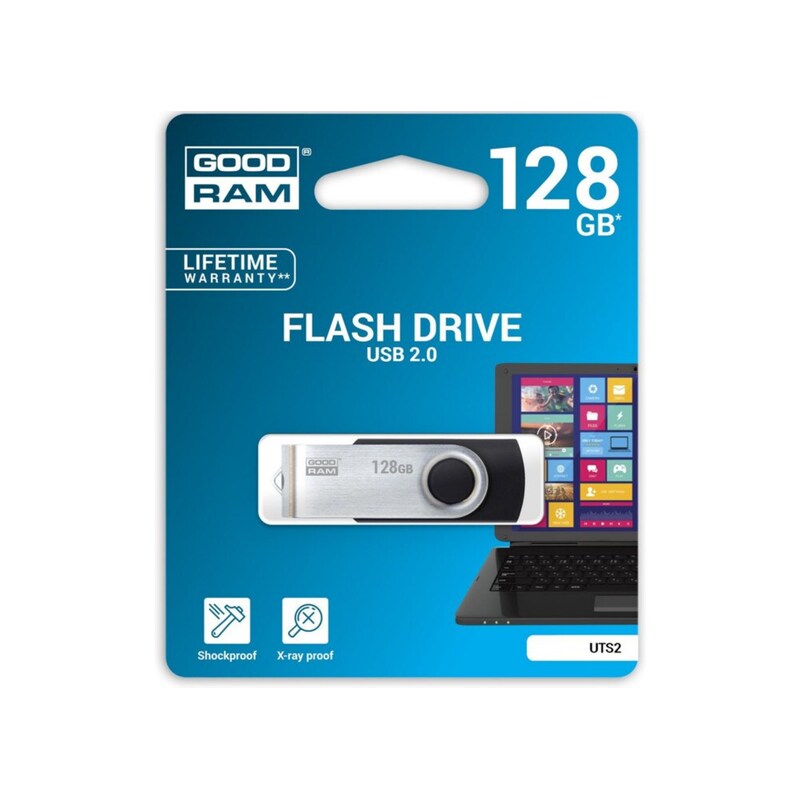 Goodram Twister 128 GB - USB 2.0 - Μαύρο