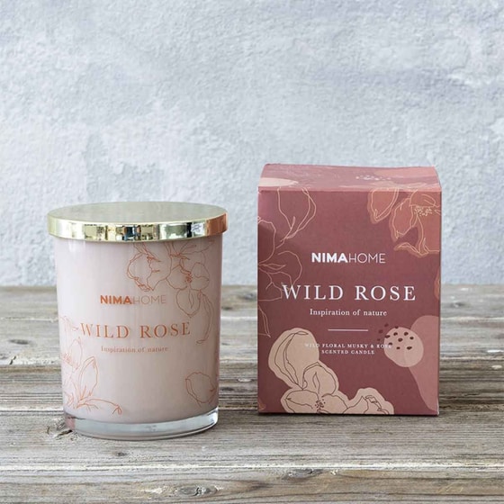 Αρωματικό Κερί Nima 160gr - Wild Rose image 1