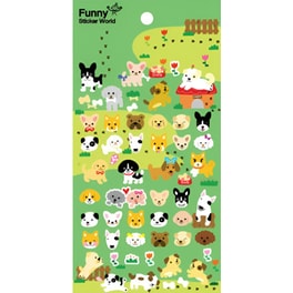 Αυτοκόλλητα Puffy Funny Stickers Σκυλάκια