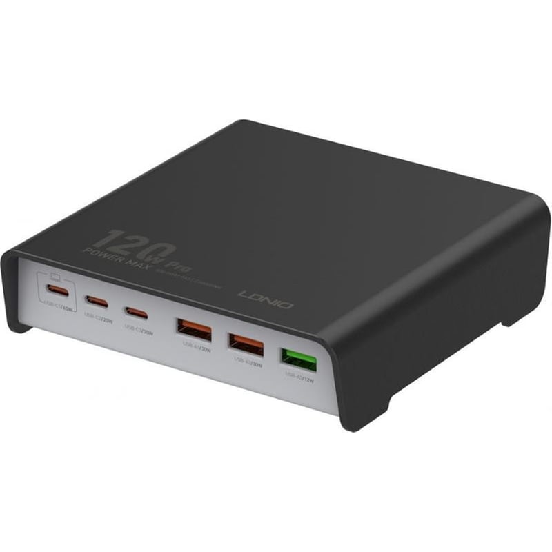LDNIO Ldnio Σταθμός Φόρτισης Q605 3x USB-C και 3x USB 120W PD / QC - Μαύρο