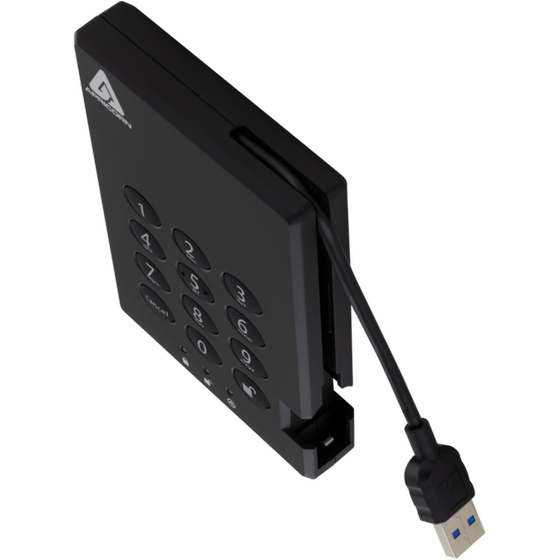 Apricorn Aegis Padlock USB 3.0 HDD 1 TB - Μαύρο image 2