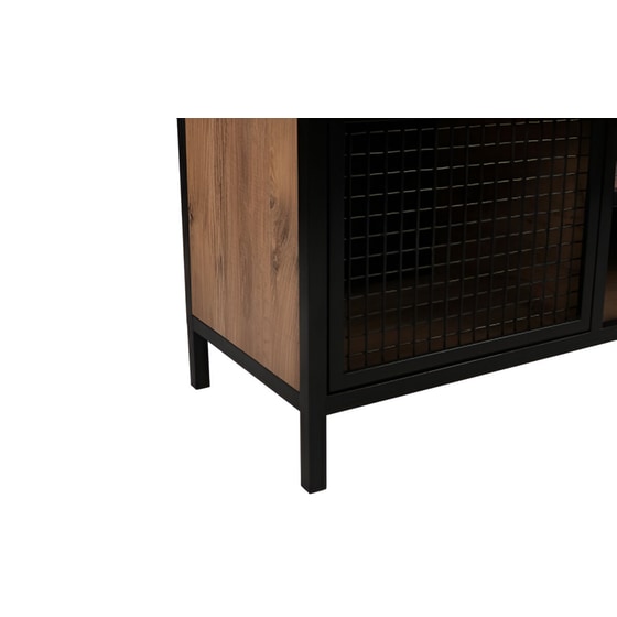 Έπιπλο Τηλεόρασης Vent Pine από Μοριοσανίδα 150x40x47cm - Μαύρο/Καφέ image 3