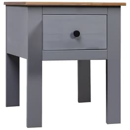 Κομοδίνο Vidaxl Από Μασίφ Ξύλο Πεύκου 46x40x57 cm - Γκρι Φυσικό