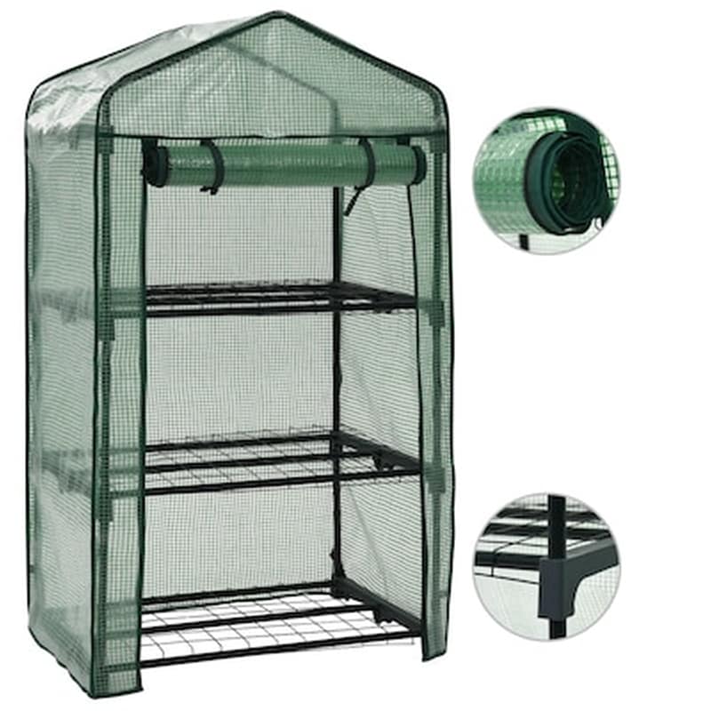 VIDAXL Vidaxl Μίνι Θερμοκήπιο Με 3 Ράφια 69x49x125 cm