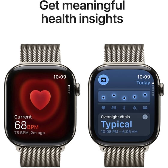 Apple Watch Series 11 GPS + Cellular 46mm Natural Titanium Case with Natural Milanese Loop - S/M image 4