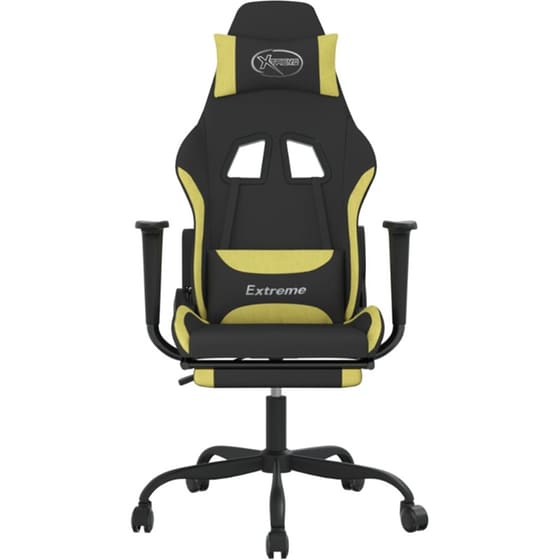 Καρέκλα Gaming VIDAXL 345486 με Υποπόδιο - Μαύρο image 1