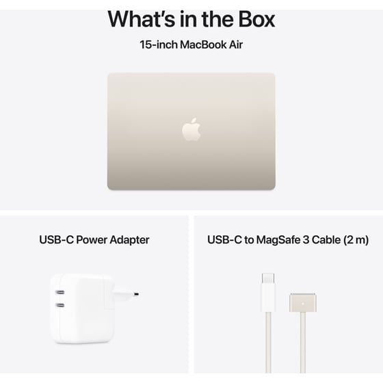 Apple MacBook Air with M4 Chip 15.3"QHD (Apple M4/24GB/512GB SSD/MacOS) Starlight image 9