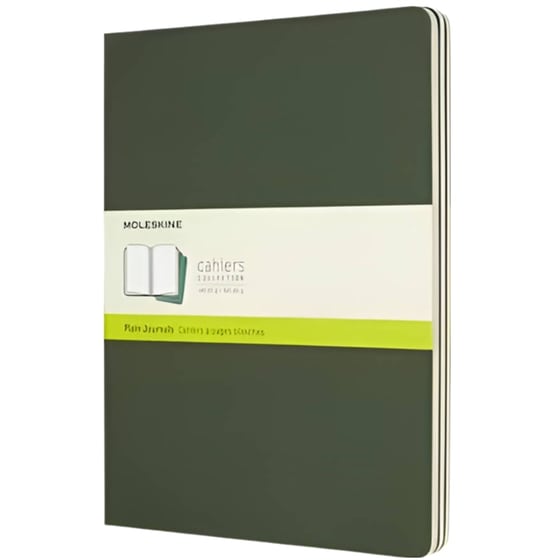 Σημειωματάριο Moleskine Plain Cahier Myrtle Green Large (3 Τεμάχια) image 0