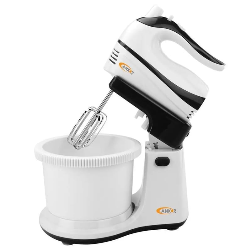 ANKOR ANKOR MB-775637 με Κάδο 500 W Μαύρο/Λευκό Μίξερ Χειρός