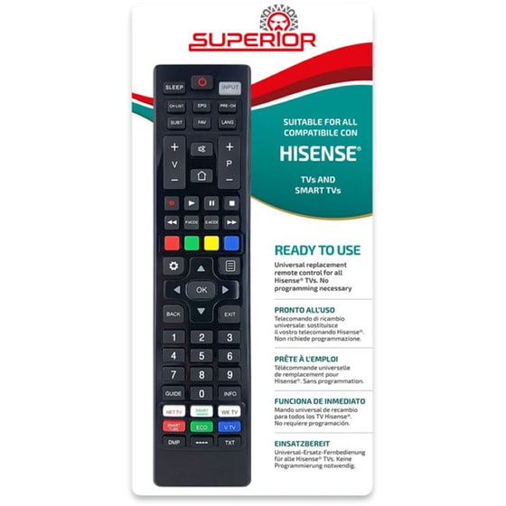 Τηλεχειριστήριο Τηλεόρασης Superior SUPTRB028 για Hisense - Μαύρο image 1