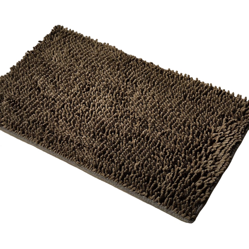 Πατάκι Μπάνιου Whitegg Ορθογώνιο από Πολυεστέρα 50x80 cm - Σκούρο Γκρι