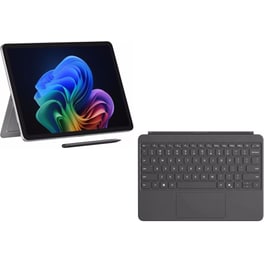 Bundle Microsoft Surface Pro Copilot+ PC 12" PixelSense (Snapdragon X Plus/16 GB/256 GB UFS/Qualcomm Adreno/Windows 11 Home) Platinum Laptop + Microsoft Surface Pro 12" Keyboard - Μαύρο