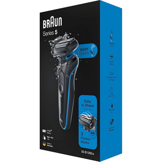 BRAUN SERIES 5 50-B1000S Ξυριστική Μηχανή Επαναφορτιζόμενη Μαύρο image 8