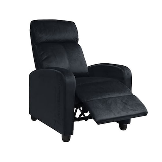 Πολυθρόνα Relax Woodwell Porter από Βελούδο - Μαύρο image 0
