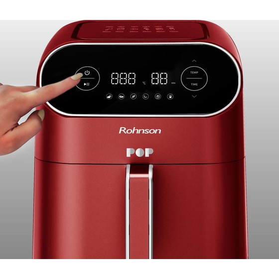 ROHNSON R-2859R Pop με Αποσπώμενο Κάδο 1800 W 7 L Κόκκινο Φριτέζα Αέρος image 4