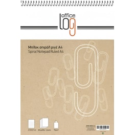 Μπλοκ Σπιράλ OFFICE LOG Α4 (1 Τεμάχιο)