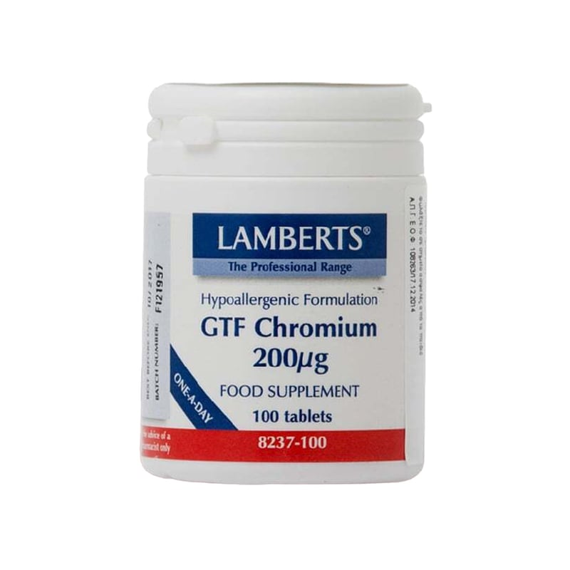 Μέταλλα Lamberts Gtf Chromium 200mg - 100 ταμπλέτες