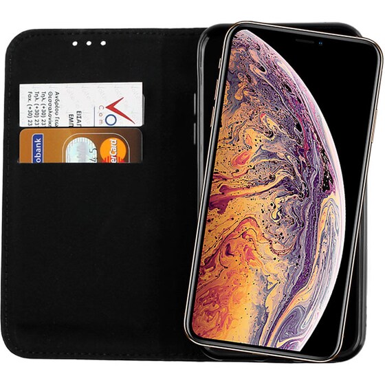 Θήκη Apple iPhone XS Max - Volte-tel Pocket Magnet Book Stand - Black image 1