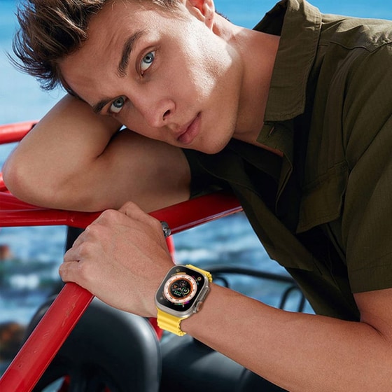 Λουράκι Tech-Protect Σιλικόνης για Apple Watch 49mm - Κίτρινο image 2