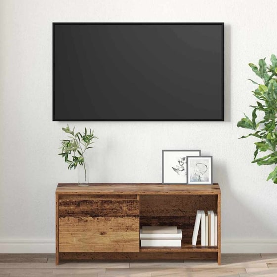 Έπιπλο Τηλεόρασης VidaXL 90 x 35 x 40 cm - Παλαιωμένο Ξύλο image 3