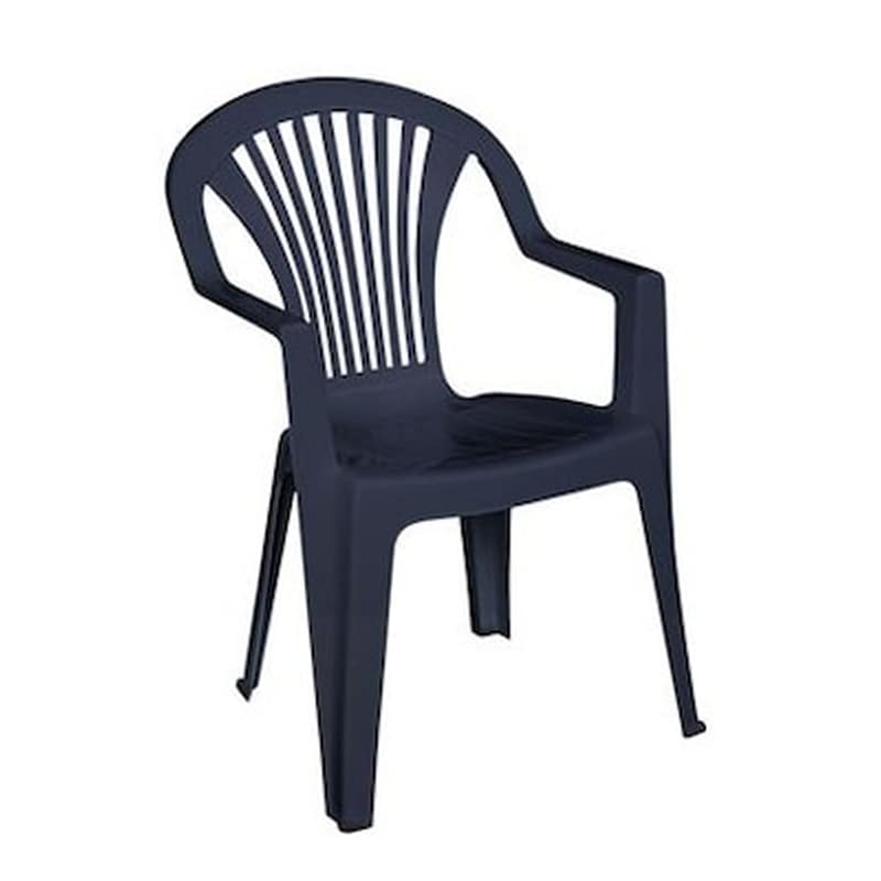 WOODWELL Πολυθρονα Στοιβαζομενη Πλαστικη Ανθρακι