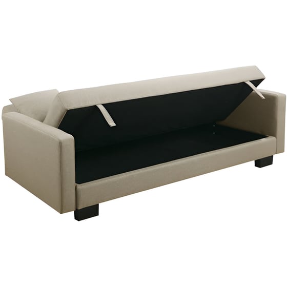 Τριθέσιος Καναπές Woodwell Cappuccino Kelso Ε9928.3 197x81cm - Μπεζ image 1