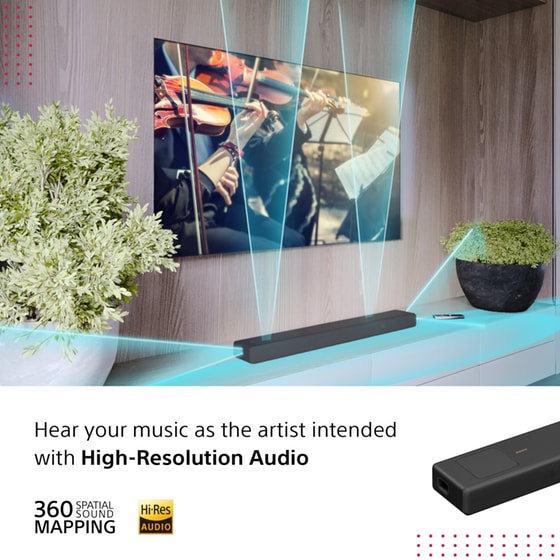 Sony HT-A5000 Premium Soundbar 450W 5.1.2 - Μαύρο image 7