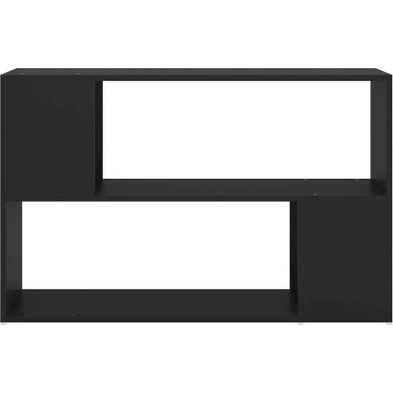 VidaXL Βιβλιοθήκη από Επεξεργασμένο Ξύλο 100x24x63 cm - Μαύρη image 3
