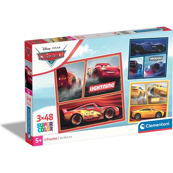 Παιδικό Παζλ Clementoni Super Color Disney Cars (3x48 Κομμάτια) image 0