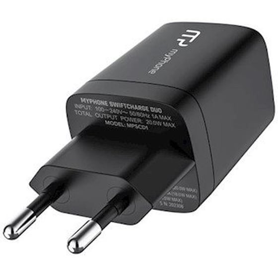 Φορτιστής Πρίζας MyPhone USB-C/USB-A 20W  - Μαύρο image 3