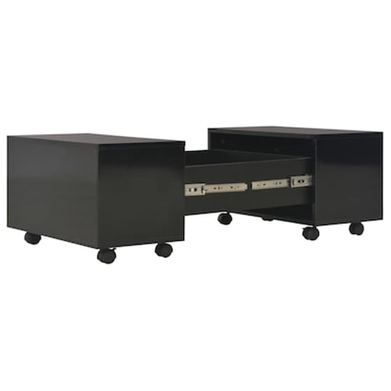 Τραπεζάκι Σαλονιού VidaXL από Μοριοσανίδα 60x60x35cm - Μαύρο image 5