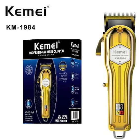 KEMEI KM-1984 Κουρευτική Μηχανή Επαναφορτιζόμενη Χρυσό image 0