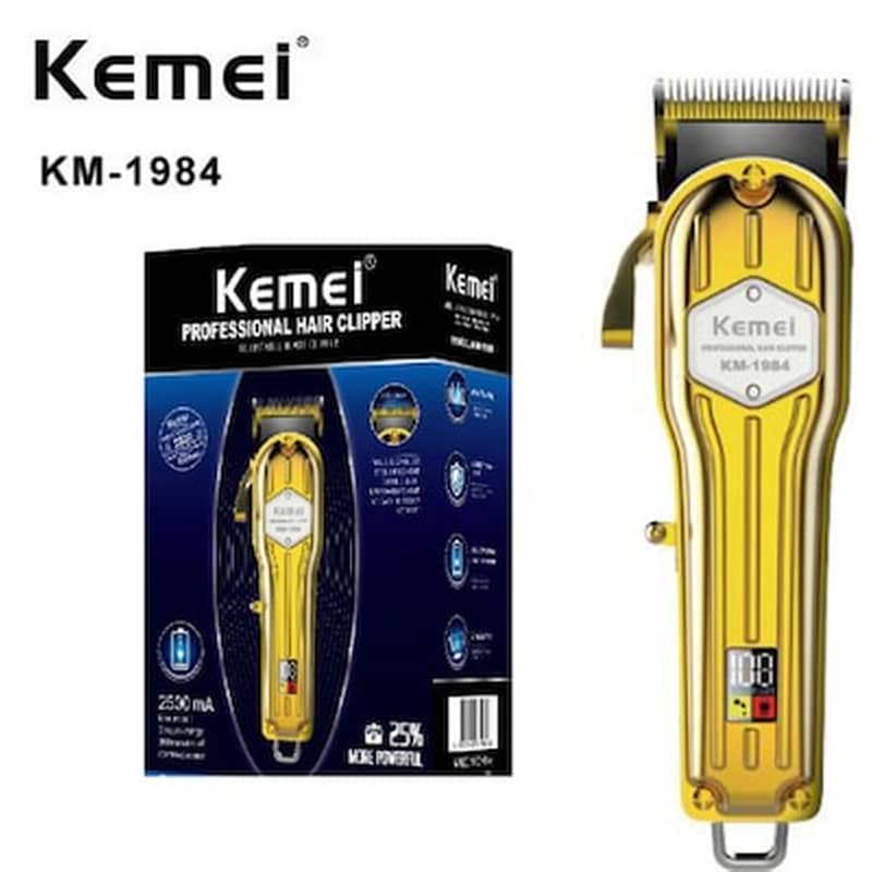 KEMEI KEMEI KM-1984 Κουρευτική Μηχανή Επαναφορτιζόμενη Χρυσό