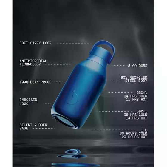 Μπουκάλι Θερμός Chilly's S3 Pacific Blue 500ml image 6