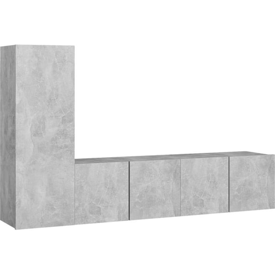 Έπιπλο Τηλεόρασης VidaXL Μοριοσανίδα 3 Τμχ 60x30x30cm - Γκρι image 0