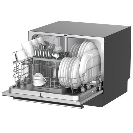 OMNYS TTD55BL για 6 Σερβίτσια Inox Πλυντήριο Πιάτων Πάγκου image 3