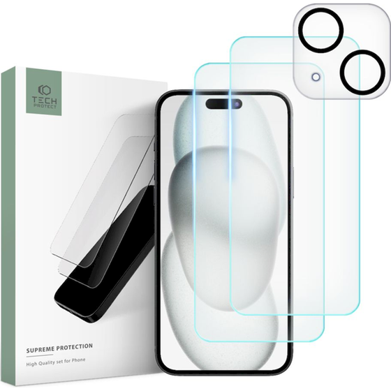 Προστατευτικό οθόνης & καμερών Apple iPhone 15 - Tech-Protect Supreme Set 0.3mm 9H image 0