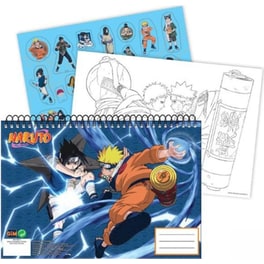 Μπλοκ Ζωγραφικής GIM Και Αυτοκόλλητα Naruto Α4 40 Φύλλων