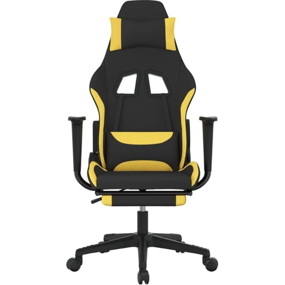 Καρέκλα Gaming VIDAXL 3143746 με Υποπόδιο - Μαύρο image 2