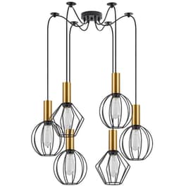 Φωτιστικό Οροφής Πολύφωτο Homelighting Adept Flex 77-8938 Μεταλλικό - Χρυσό/Μαύρο